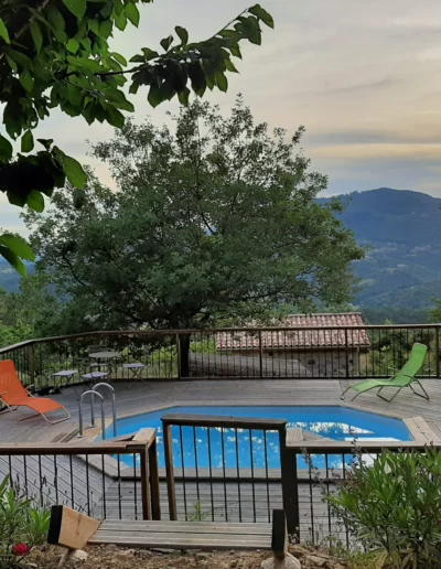 Piscine panoramique Ardeche